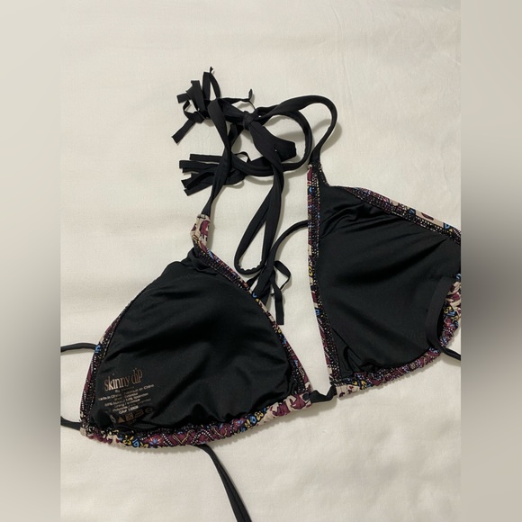 Elephant Print Bikini Top Size Small - Picture 2 of 3